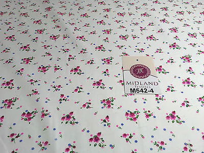 Ditsy Floral Printed on white Super Soft Polycotton Fabric 45" Wide M542 Mtex - Image 33