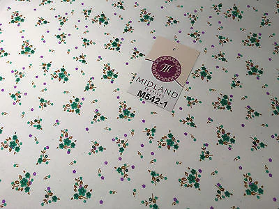 Ditsy Floral Printed on white Super Soft Polycotton Fabric 45" Wide M542 Mtex - Image 6