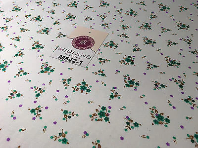 Ditsy Floral Printed on white Super Soft Polycotton Fabric 45" Wide M542 Mtex - Image 8