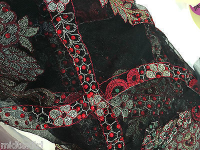 EMBROIDERY SCALLOPED FLORAL TULLE NET LACE BRIDAL DRESS FABRIC M231 - Image 56