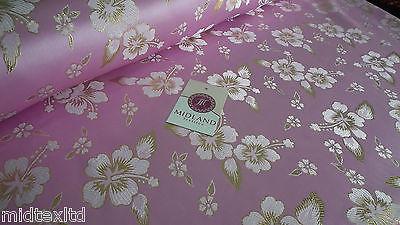 Floral Blossom Satin Brocade Dress Fabric 45" Design 2 M43 - Image 10