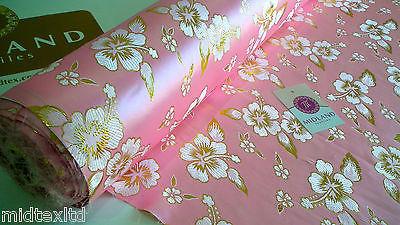 Floral Blossom Satin Brocade Dress Fabric 45" Design 2 M43 - Image 4
