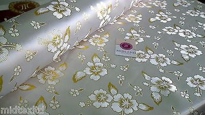 Floral Blossom Satin Brocade Dress Fabric 45" Design 2 M43 - Image 7