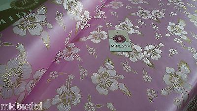 Floral Blossom Satin Brocade Dress Fabric 45" Design 2 M43 - Image 9
