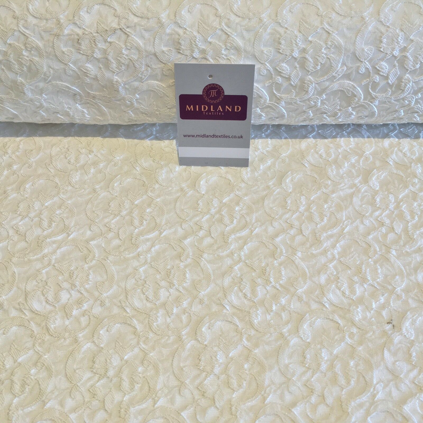 Floral Jacquard Bridal Brocade 64" Wide Fabric Mtex MA841 - Image 10