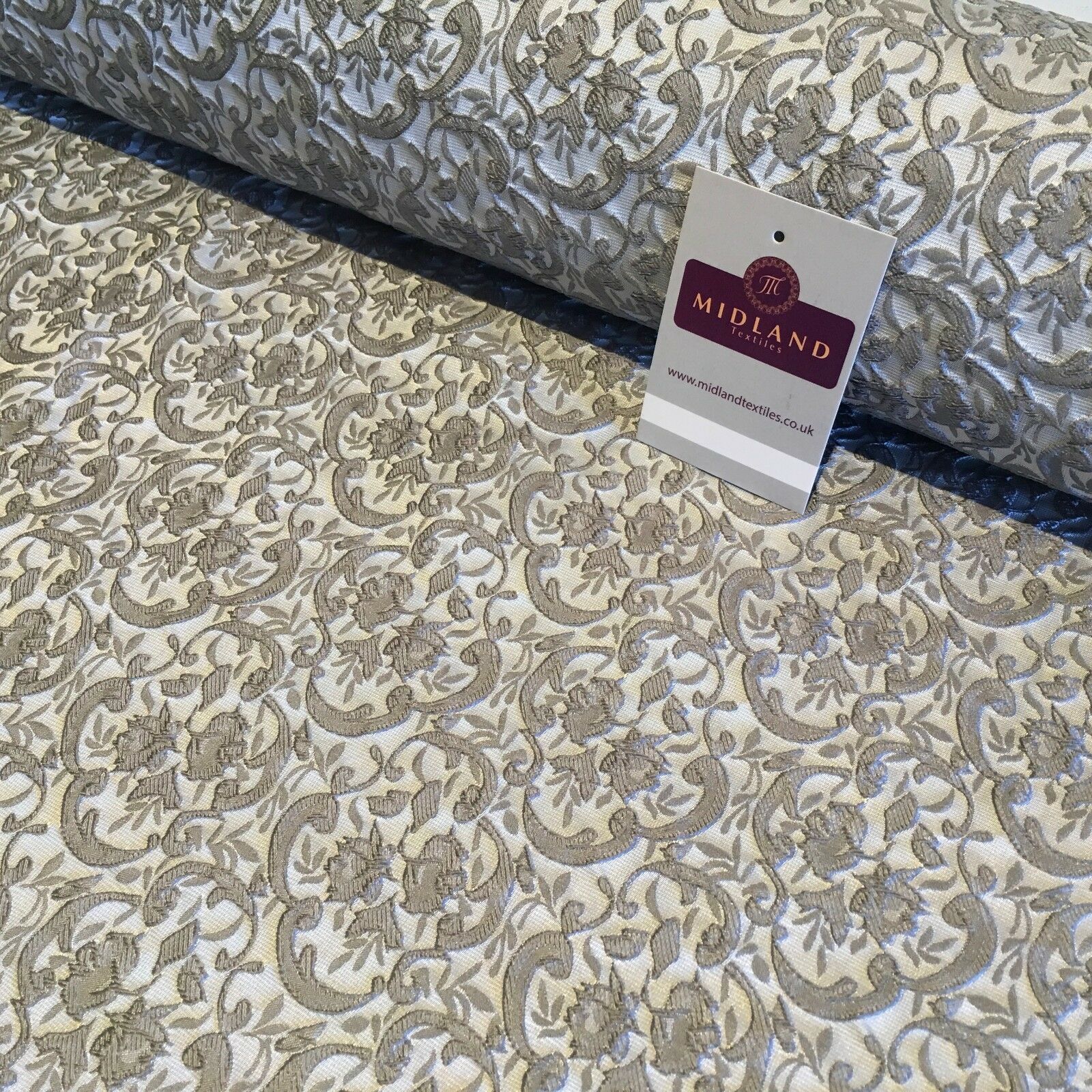 Floral Jacquard Bridal Brocade 64" Wide Fabric Mtex MA841 - Image 26