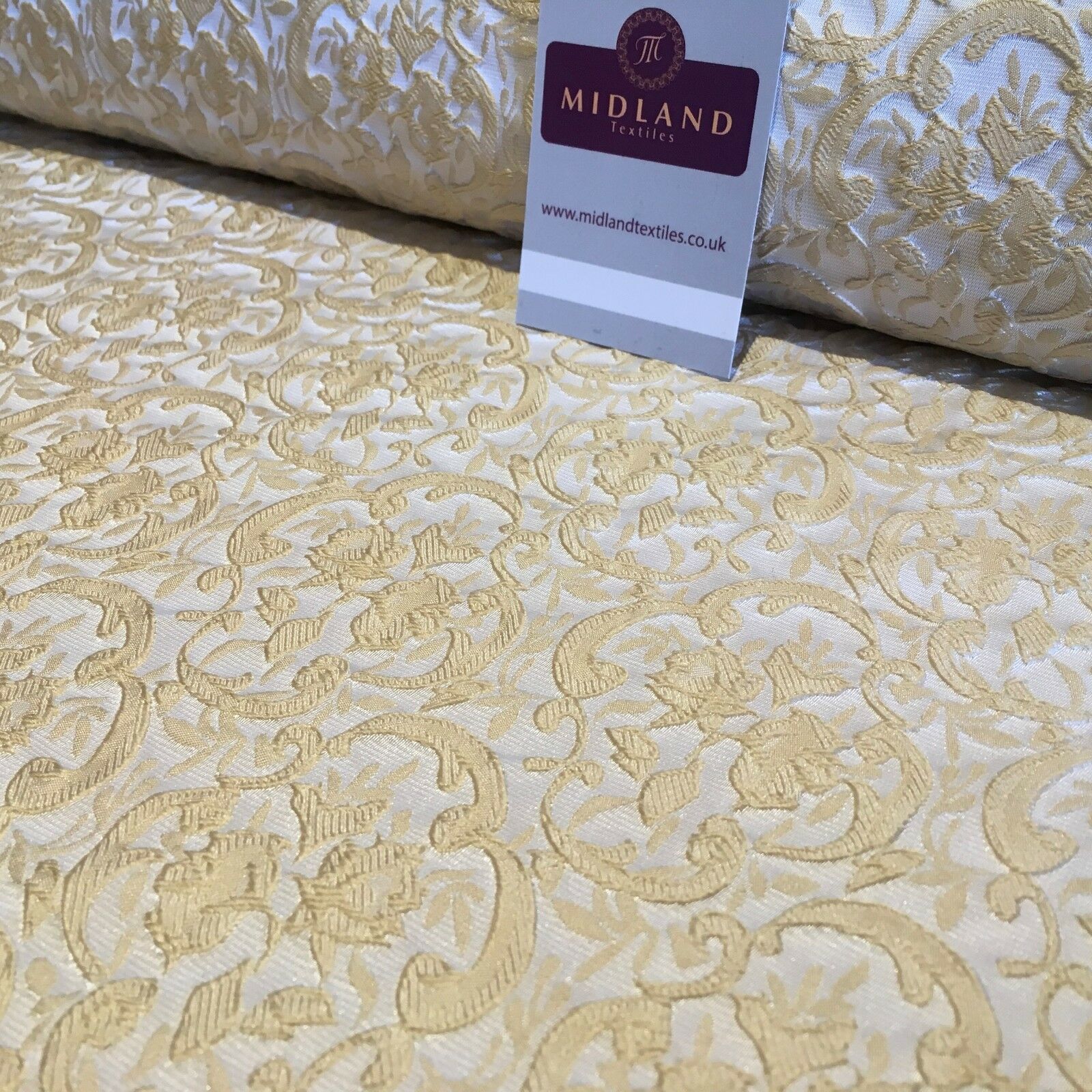 Floral Jacquard Bridal Brocade 64" Wide Fabric Mtex MA841 - Image 30