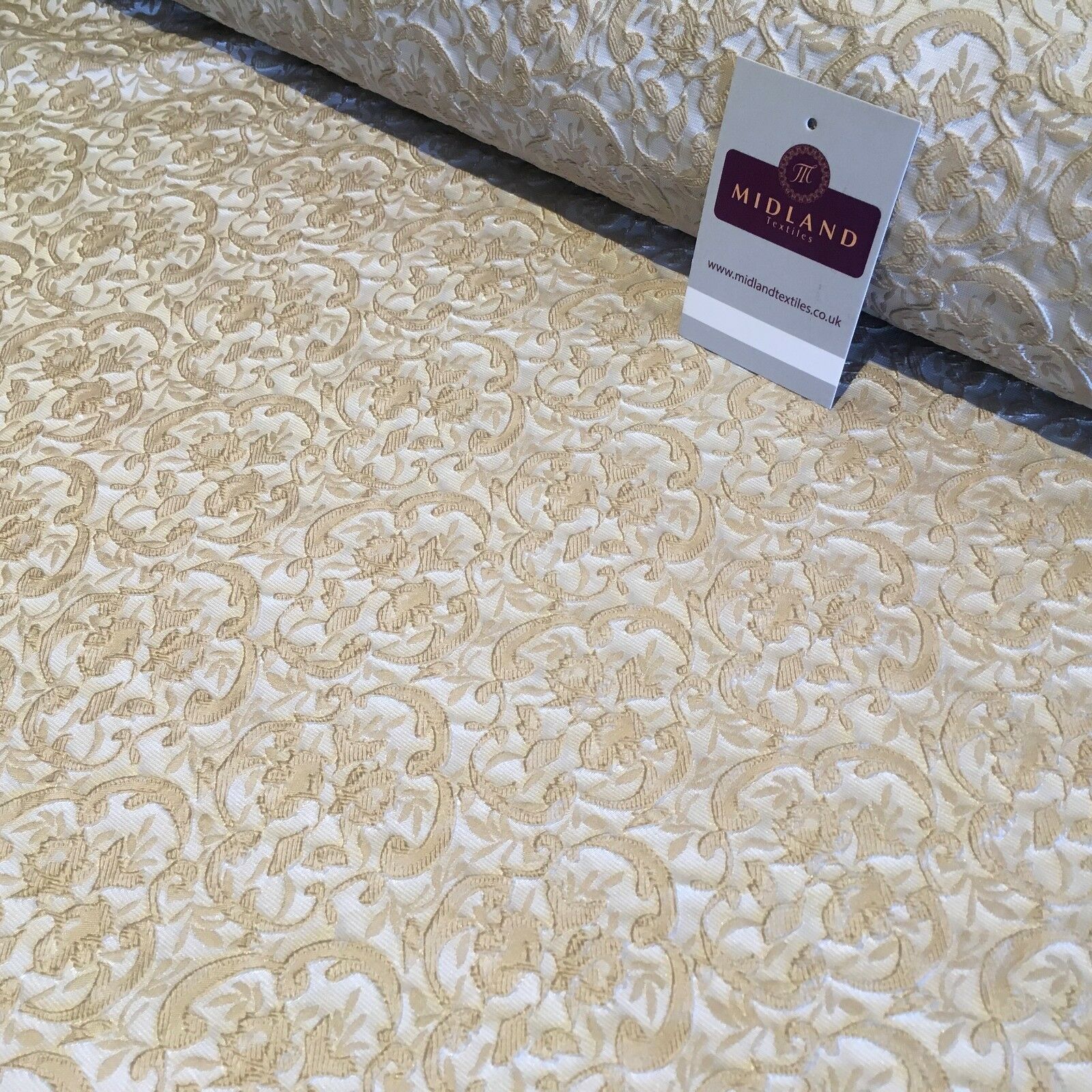 Floral Jacquard Bridal Brocade 64" Wide Fabric Mtex MA841 - Image 34