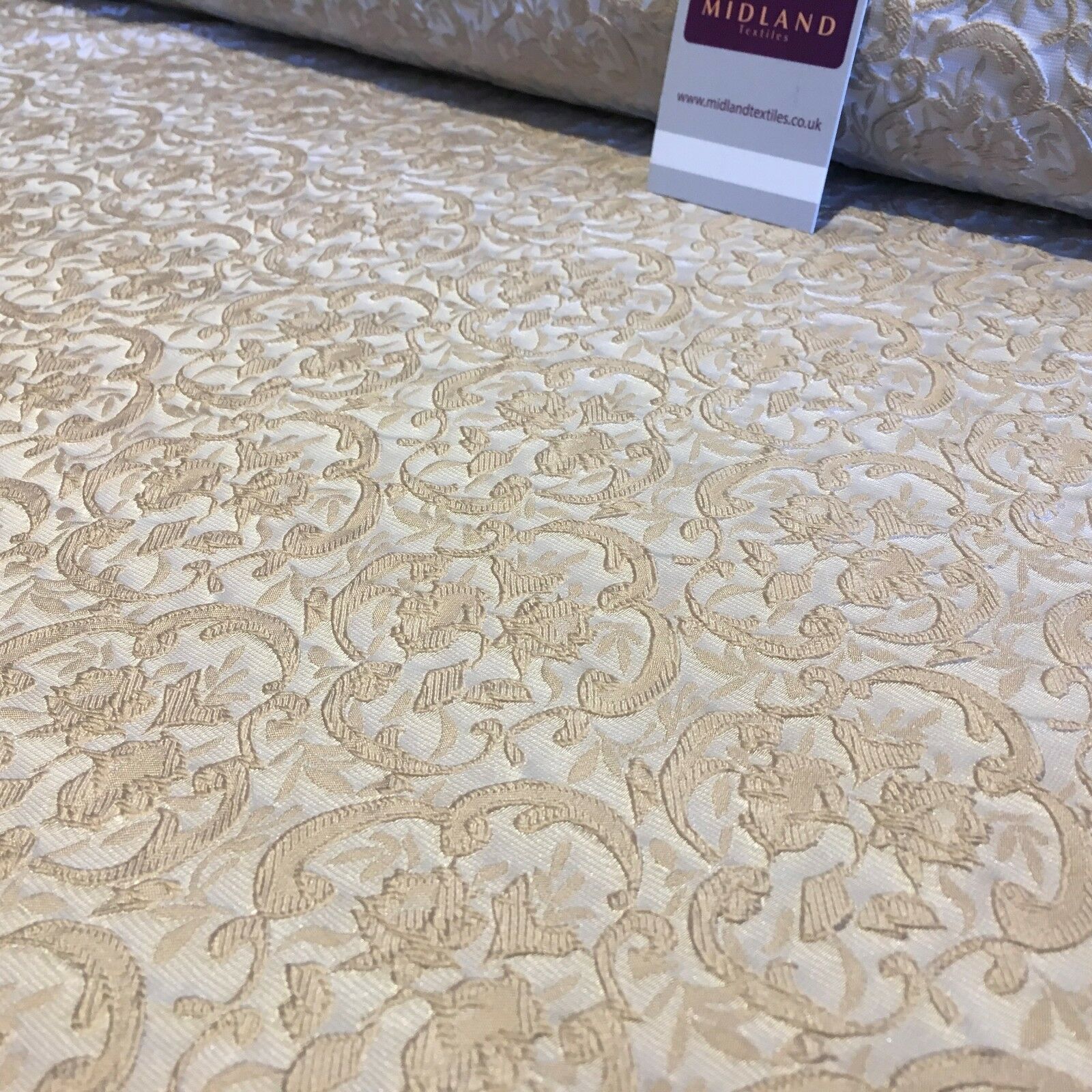 Floral Jacquard Bridal Brocade 64" Wide Fabric Mtex MA841 - Image 35