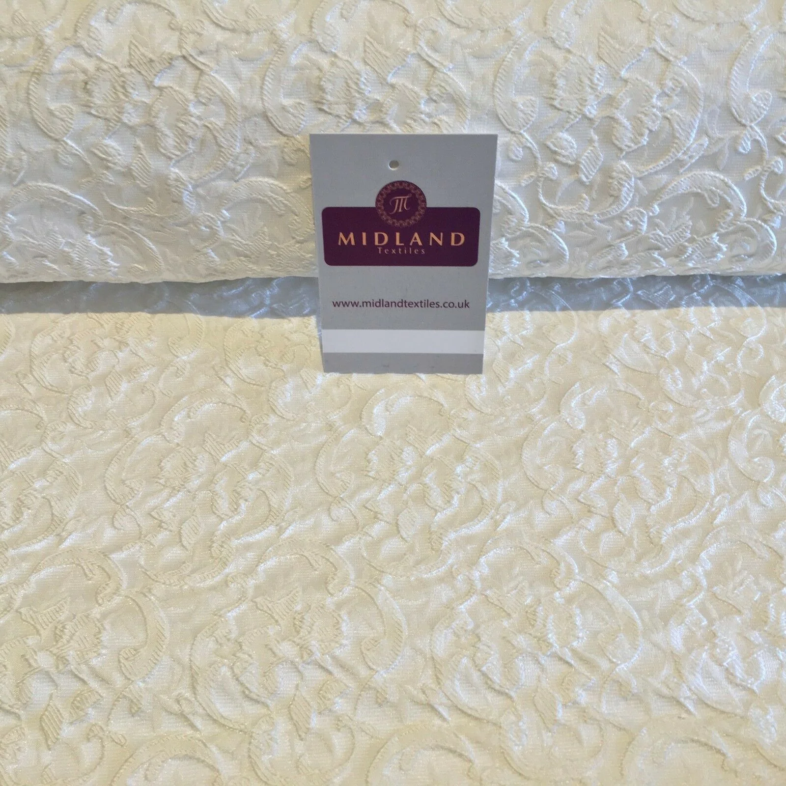 Floral Jacquard Bridal Brocade 64" Wide Fabric Mtex MA841 - Image 6