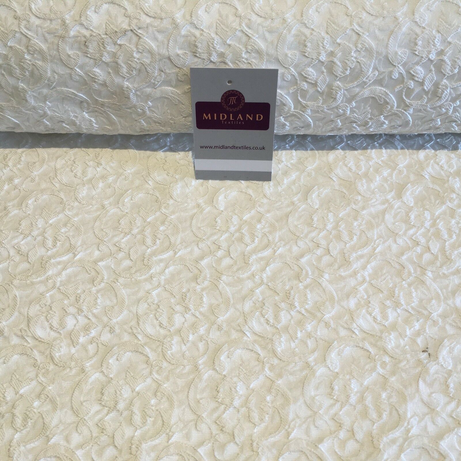 Floral Jacquard Bridal Brocade 64" Wide Fabric Mtex MA841 - Image 9