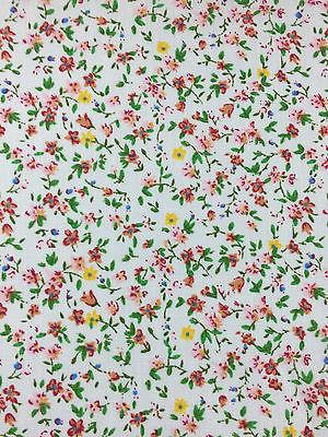 Floral Leaf and stem poly cotton print dress craft fabric 44" Wide M335 Mtex - Image 5