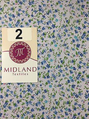 Floral Leaf and stem poly cotton print dress craft fabric 44" Wide M335 Mtex - Image 8