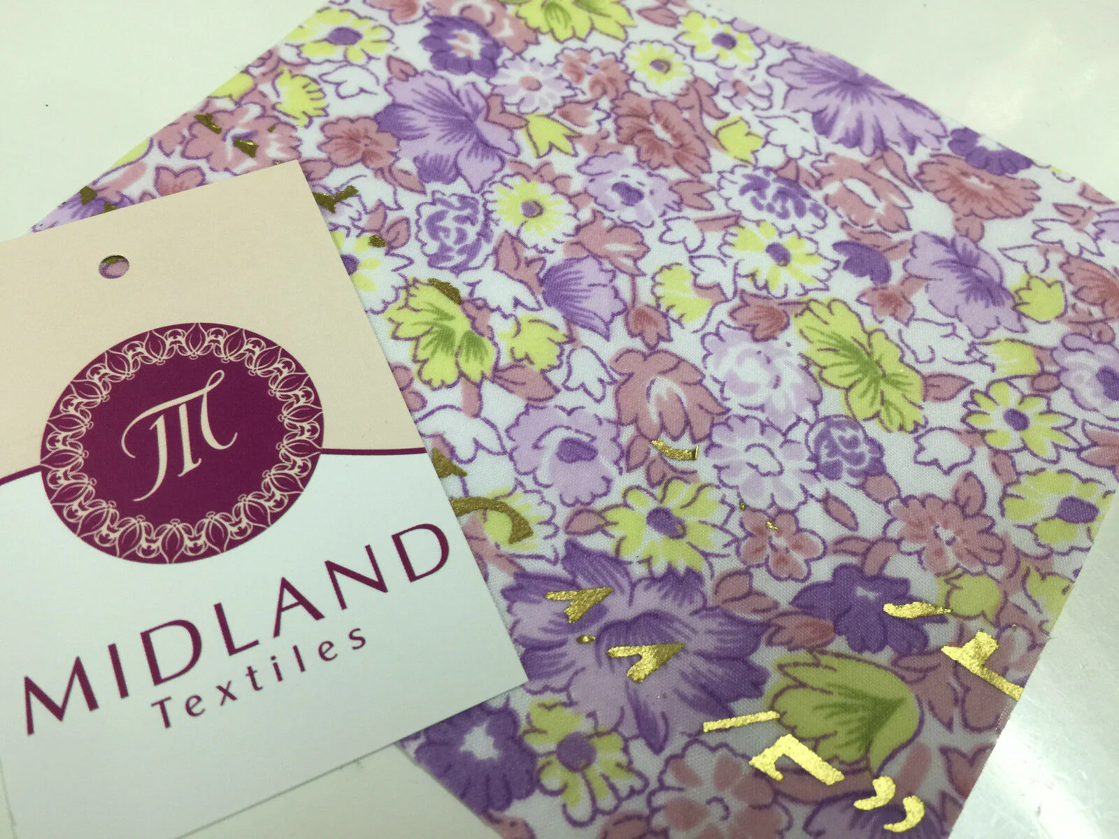 Floral Meadow Flower Poly cotton Print Fabric -44" wide M344 - Image 4