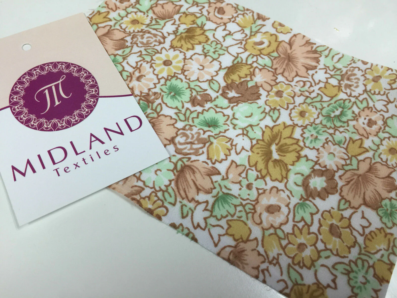 Floral Meadow Flower Poly cotton Print Fabric -44" wide M344 - Image 6