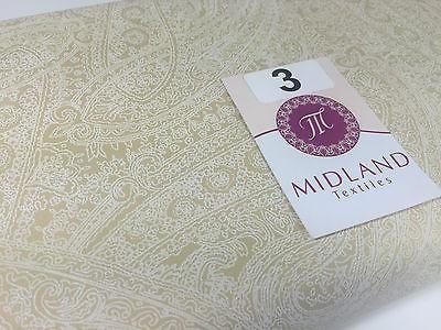 Floral Paisley Pastel white lacquer Print Fabric 100% Cotton 44" Wide  M527 Mtex - Image 18