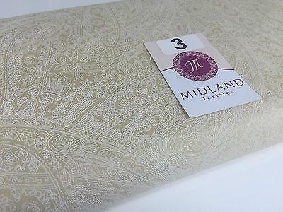Floral Paisley Pastel white lacquer Print Fabric 100% Cotton 44" Wide  M527 Mtex - Image 19