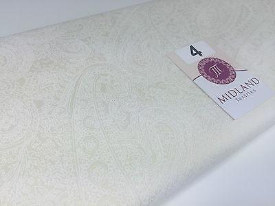 Floral Paisley Pastel white lacquer Print Fabric 100% Cotton 44" Wide  M527 Mtex - Image 26
