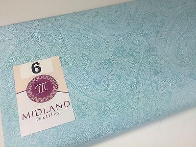 Floral Paisley Pastel white lacquer Print Fabric 100% Cotton 44" Wide  M527 Mtex - Image 34