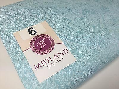 Floral Paisley Pastel white lacquer Print Fabric 100% Cotton 44" Wide  M527 Mtex - Image 35