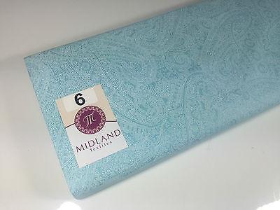 Floral Paisley Pastel white lacquer Print Fabric 100% Cotton 44" Wide  M527 Mtex - Image 36