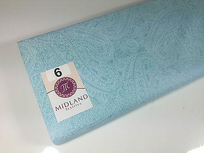 Floral Paisley Pastel white lacquer Print Fabric 100% Cotton 44" Wide  M527 Mtex - Image 37