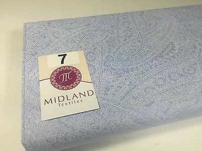Floral Paisley Pastel white lacquer Print Fabric 100% Cotton 44" Wide  M527 Mtex - Image 39