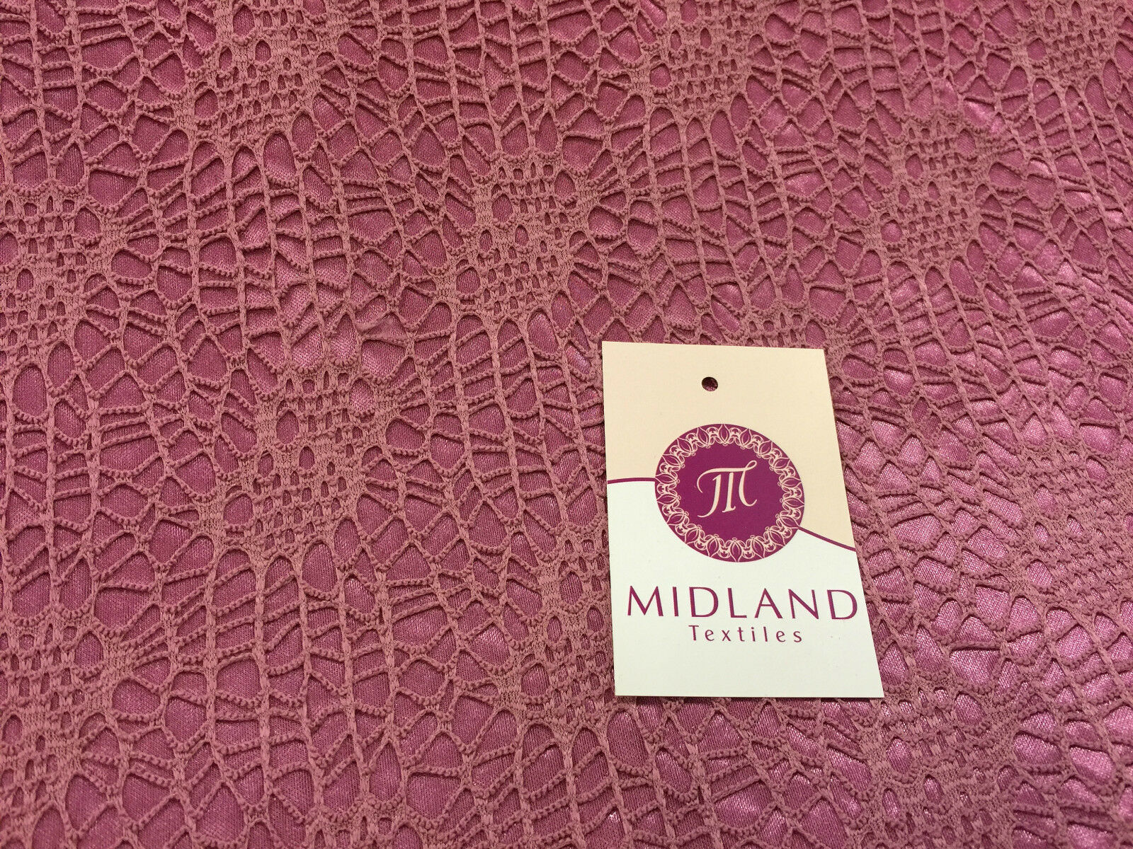 Exquisite Floral Satin Backed Bonded Lace Net - 58" Wide - 1 Way Stretch M10 - Image 11