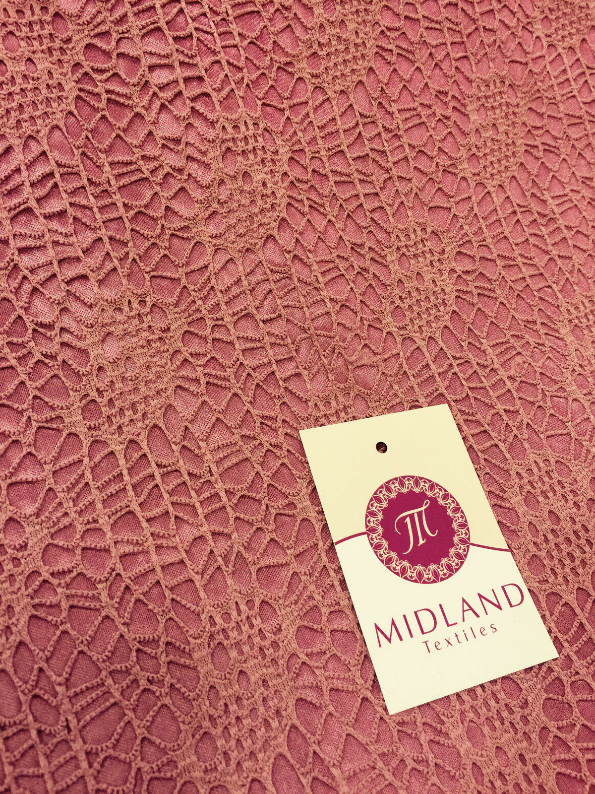 Exquisite Floral Satin Backed Bonded Lace Net - 58" Wide - 1 Way Stretch M10 - Image 12