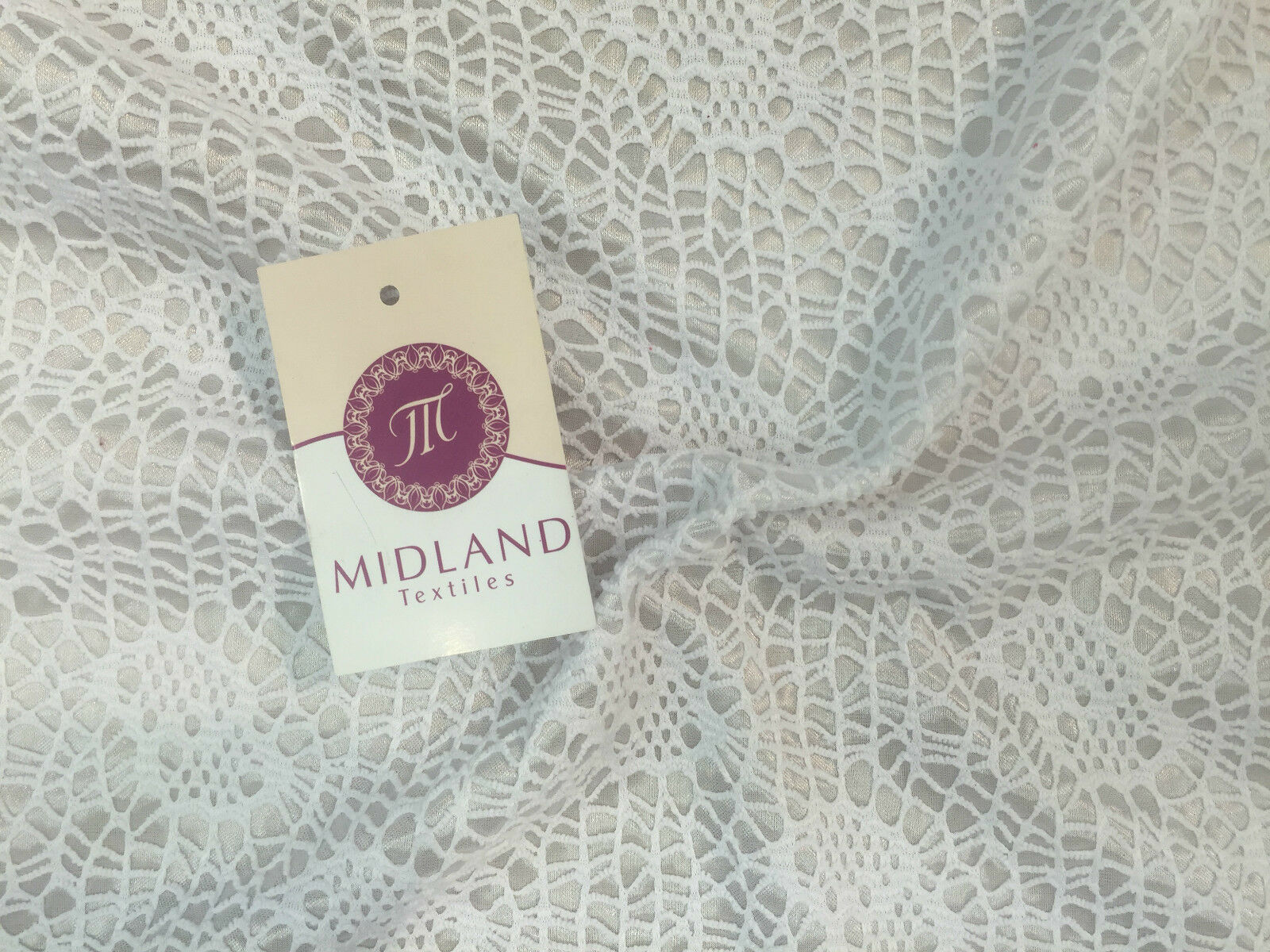 Exquisite Floral Satin Backed Bonded Lace Net - 58" Wide - 1 Way Stretch M10 - Image 14