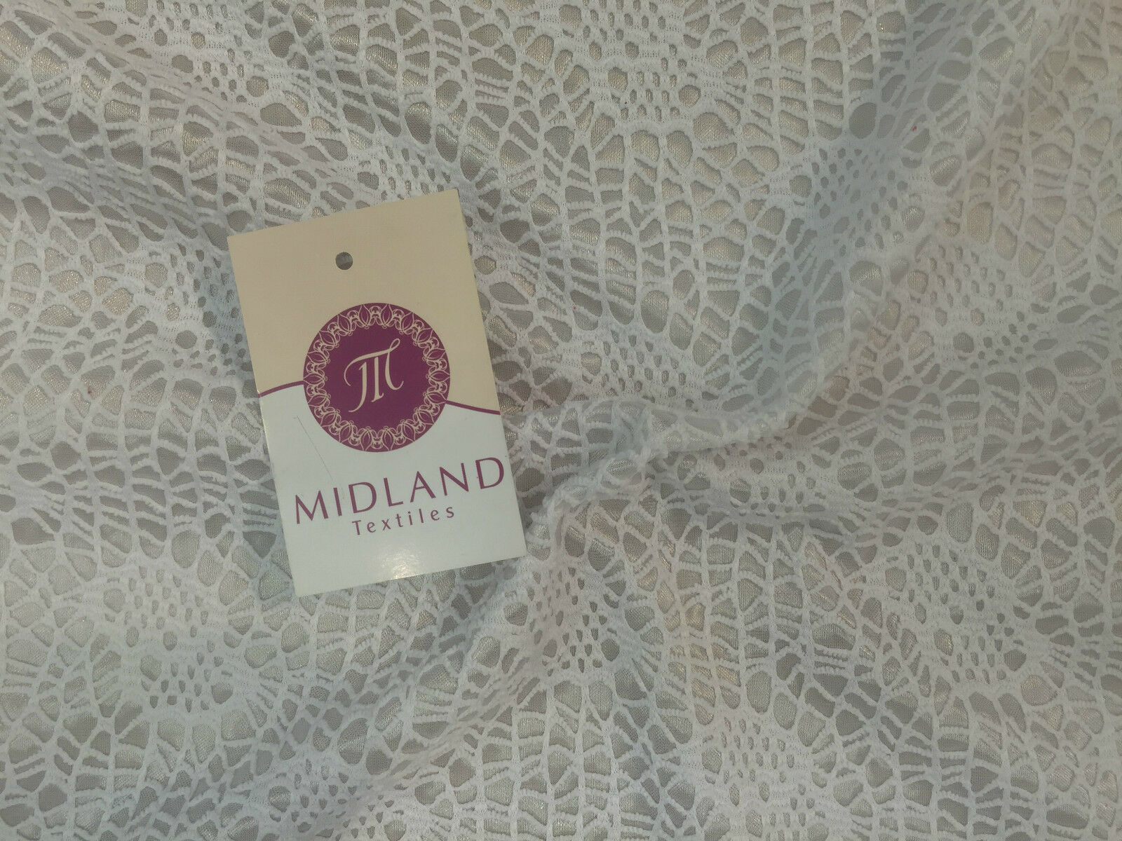 Exquisite Floral Satin Backed Bonded Lace Net - 58" Wide - 1 Way Stretch M10 - Image 15