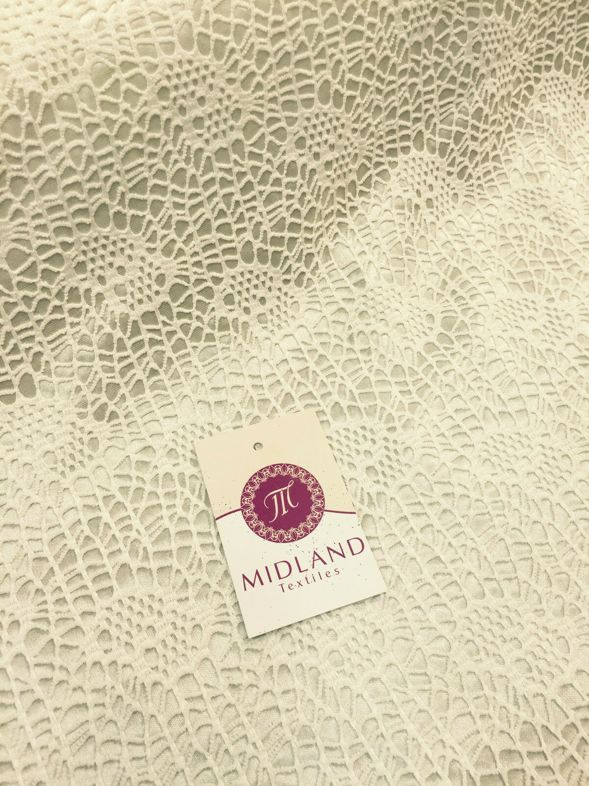 Exquisite Floral Satin Backed Bonded Lace Net - 58" Wide - 1 Way Stretch M10 - Image 16