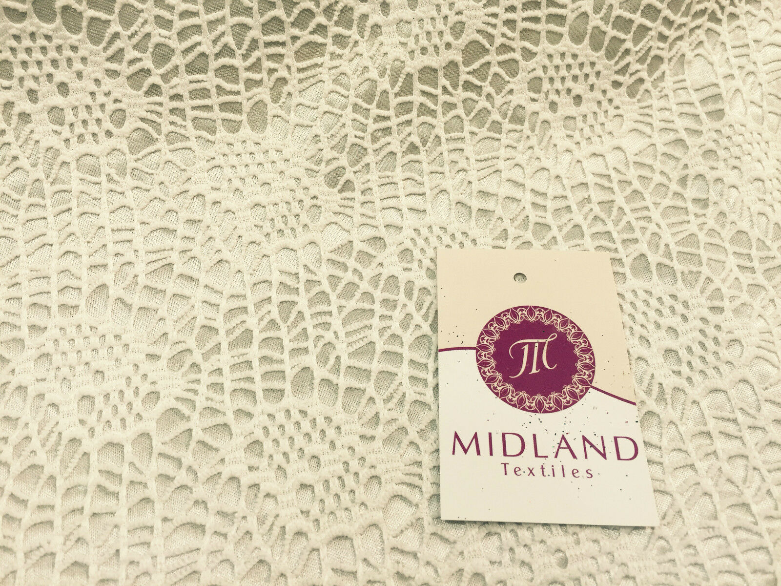 Exquisite Floral Satin Backed Bonded Lace Net - 58" Wide - 1 Way Stretch M10 - Image 18