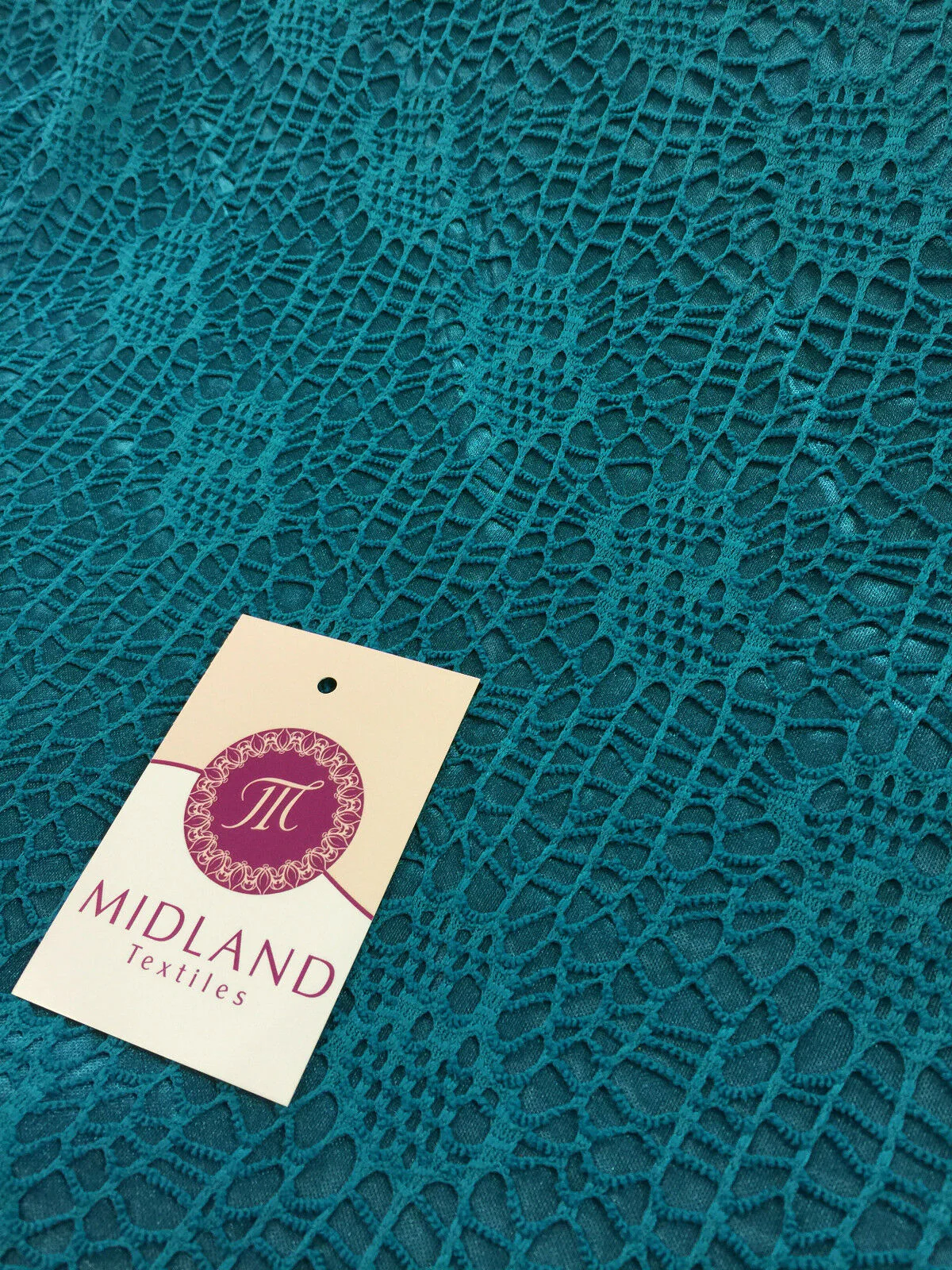 Exquisite Floral Satin Backed Bonded Lace Net - 58" Wide - 1 Way Stretch M10 - Image 5