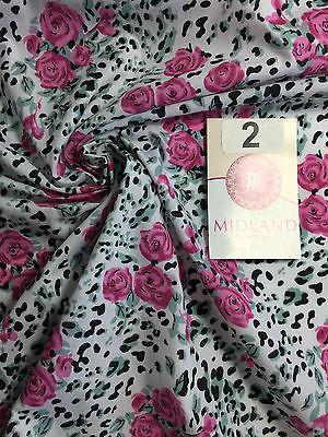 Floral poly cotton rose print dress craft fabric 44" Wide M354 Mtex - Image 10