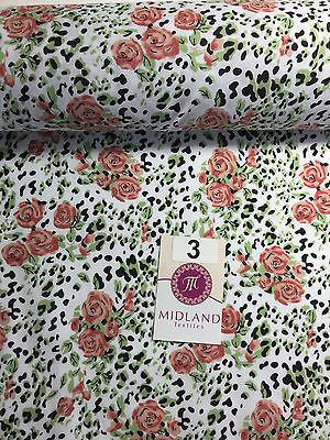 Floral poly cotton rose print dress craft fabric 44" Wide M354 Mtex - Image 12