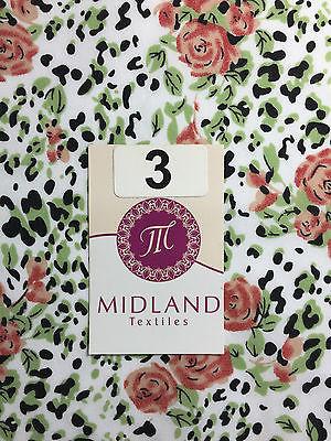 Floral poly cotton rose print dress craft fabric 44" Wide M354 Mtex - Image 13
