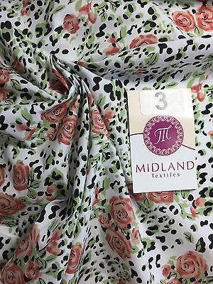 Floral poly cotton rose print dress craft fabric 44" Wide M354 Mtex - Image 14