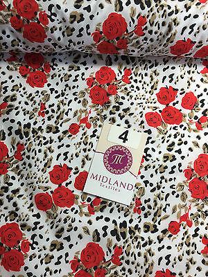 Floral poly cotton rose print dress craft fabric 44" Wide M354 Mtex - Image 15