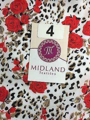 Floral poly cotton rose print dress craft fabric 44" Wide M354 Mtex - Image 17