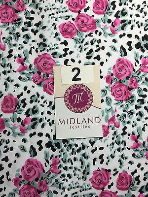 Floral poly cotton rose print dress craft fabric 44" Wide M354 Mtex - Image 8