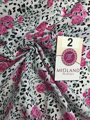 Floral poly cotton rose print dress craft fabric 44" Wide M354 Mtex - Image 9