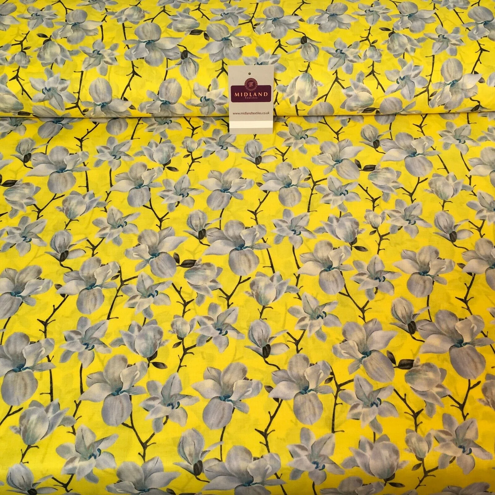 Floral Printed Cotton Lawn Dress Fabric 150cm MK1237 Mtex - Image 16