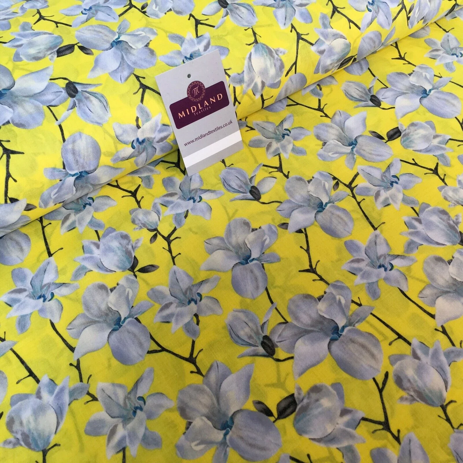 Floral Printed Cotton Lawn Dress Fabric 150cm MK1237 Mtex - Image 17