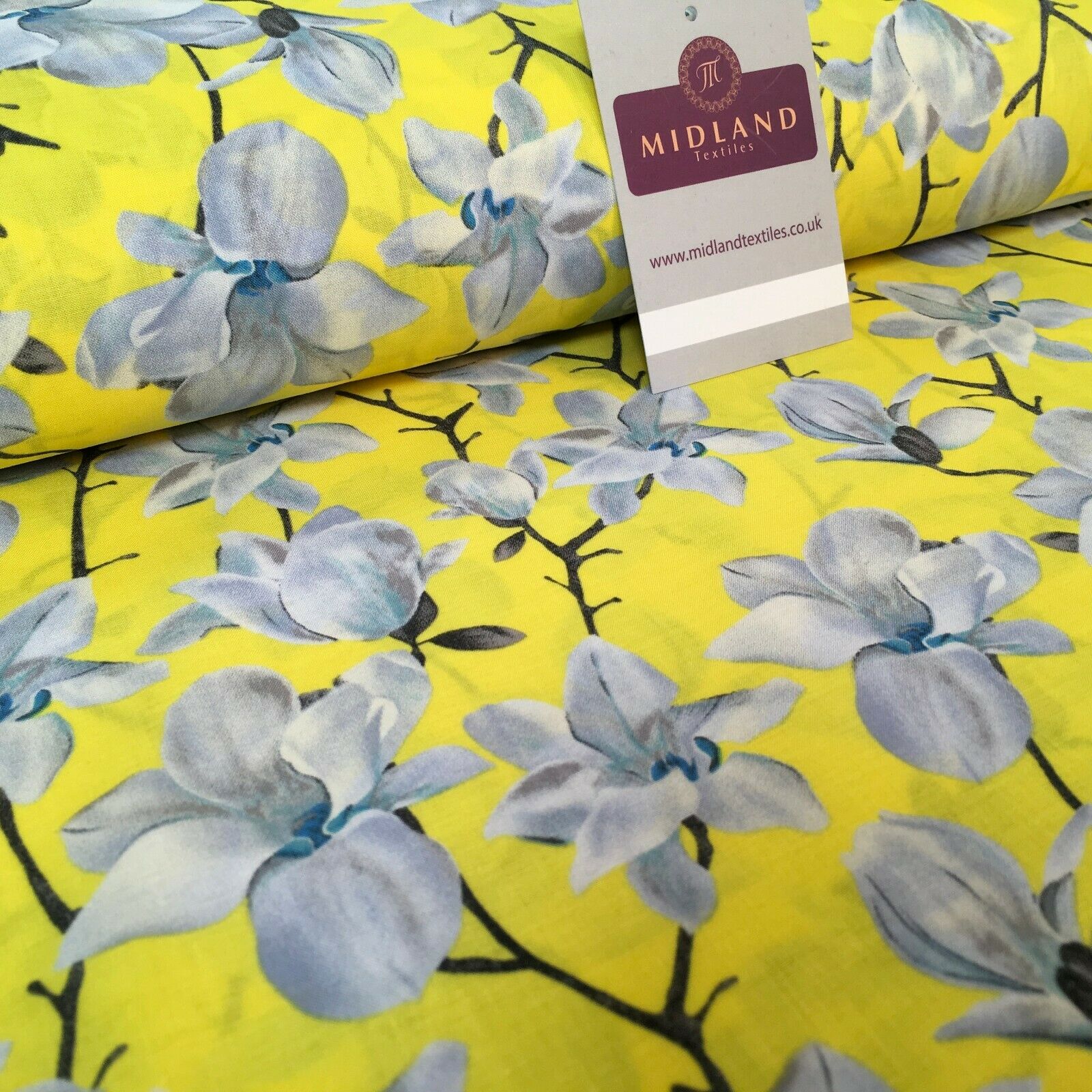 Floral Printed Cotton Lawn Dress Fabric 150cm MK1237 Mtex - Image 18