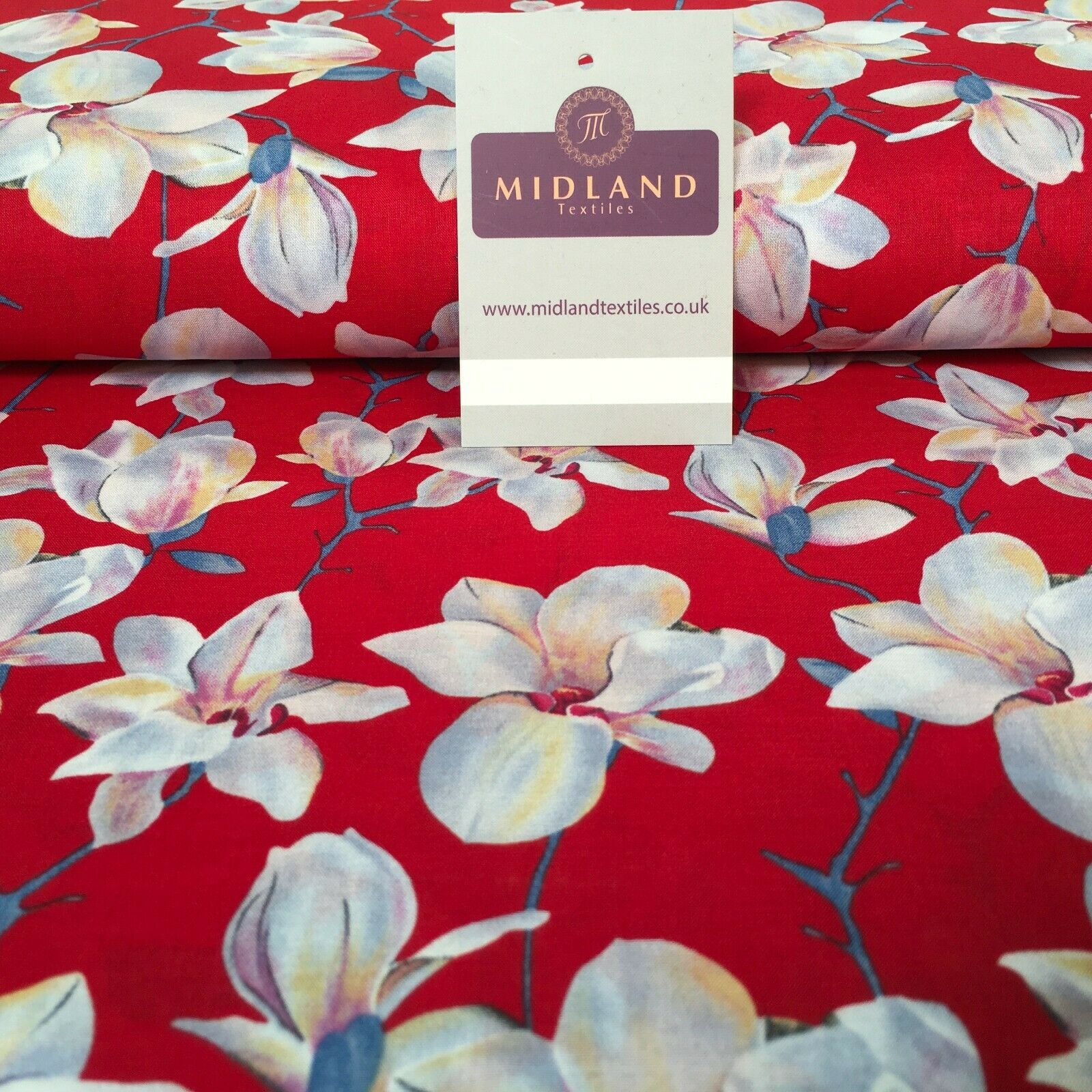 Floral Printed Cotton Lawn Dress Fabric 150cm MK1237 Mtex - Image 22