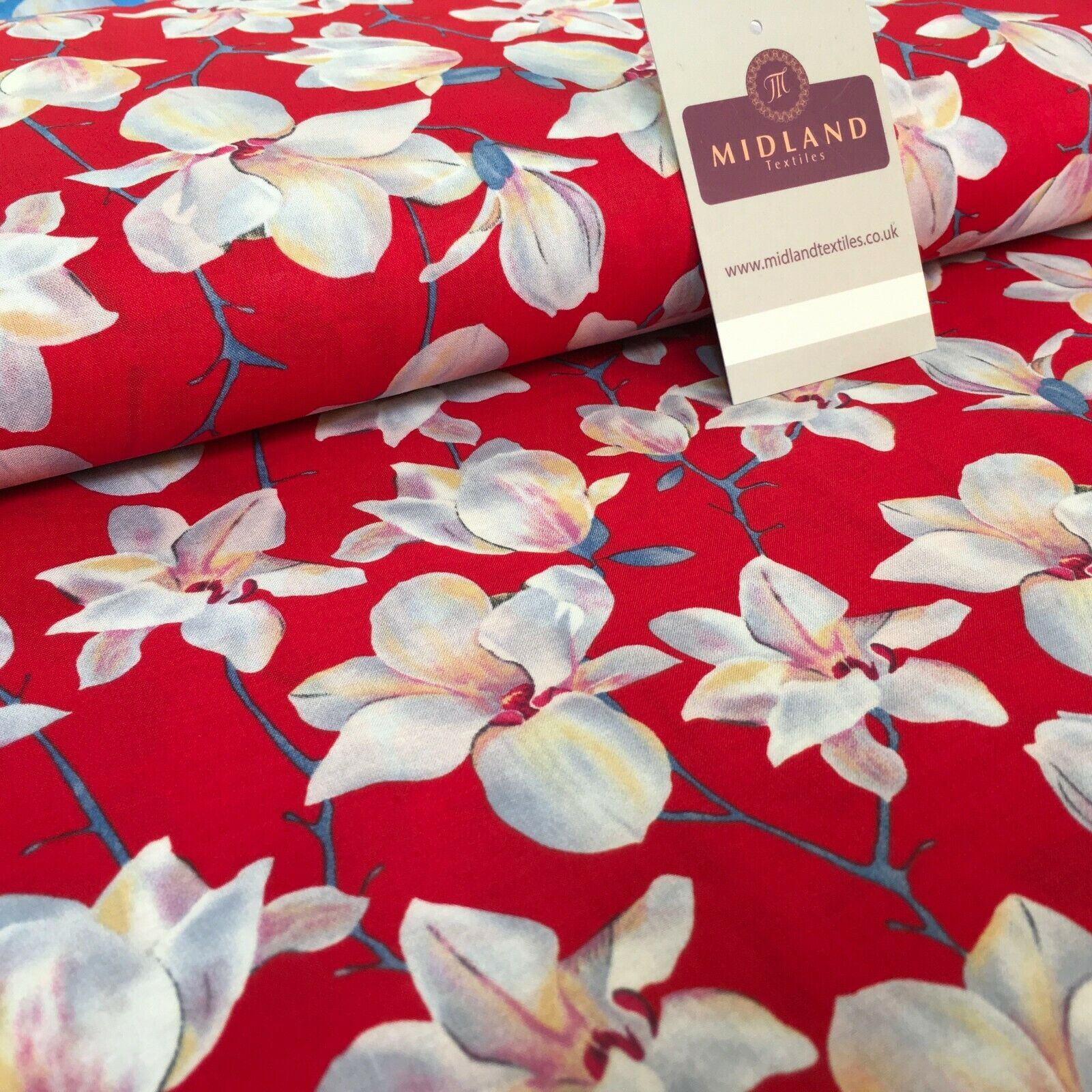 Floral Printed Cotton Lawn Dress Fabric 150cm MK1237 Mtex - Image 3