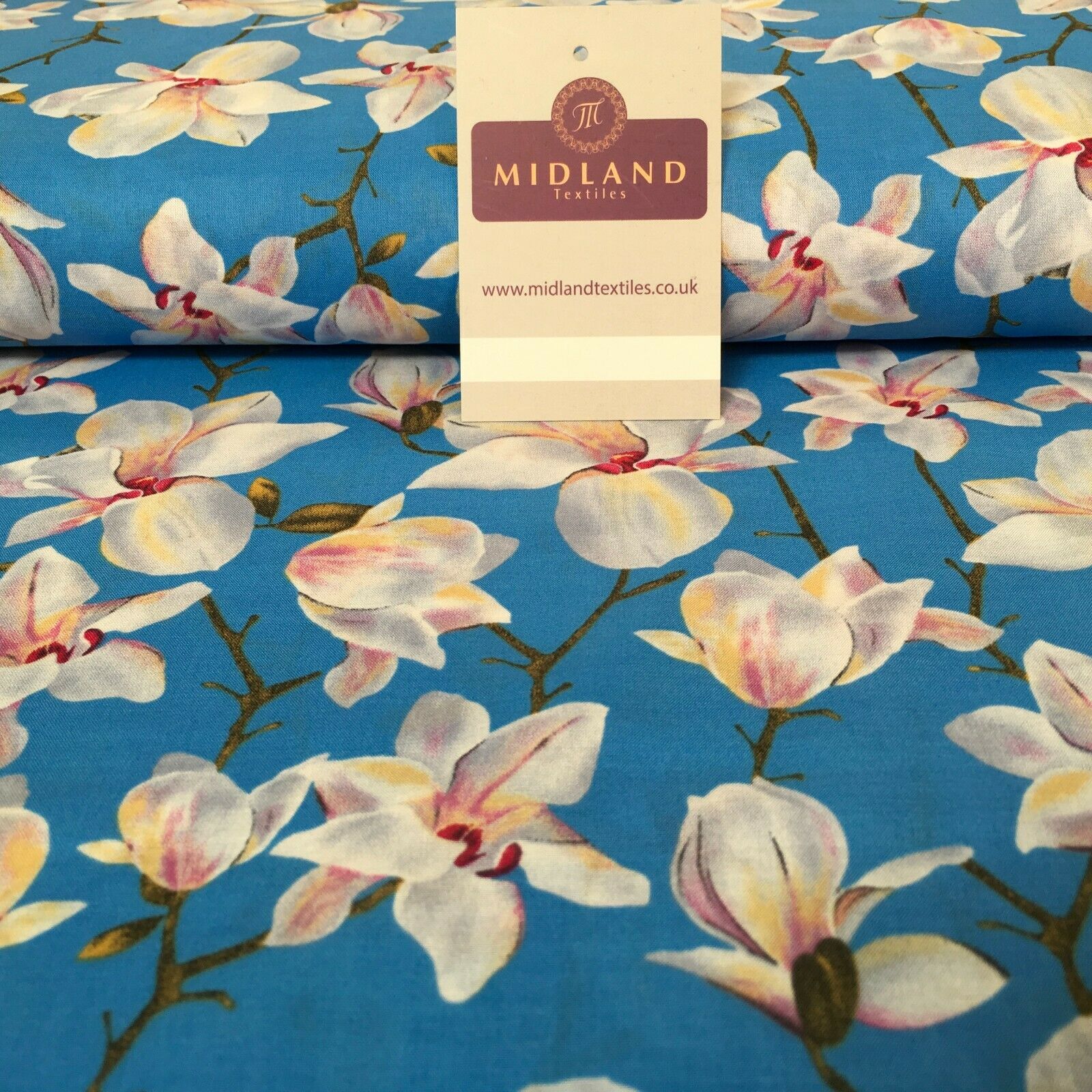 Floral Printed Cotton Lawn Dress Fabric 150cm MK1237 Mtex - Image 5