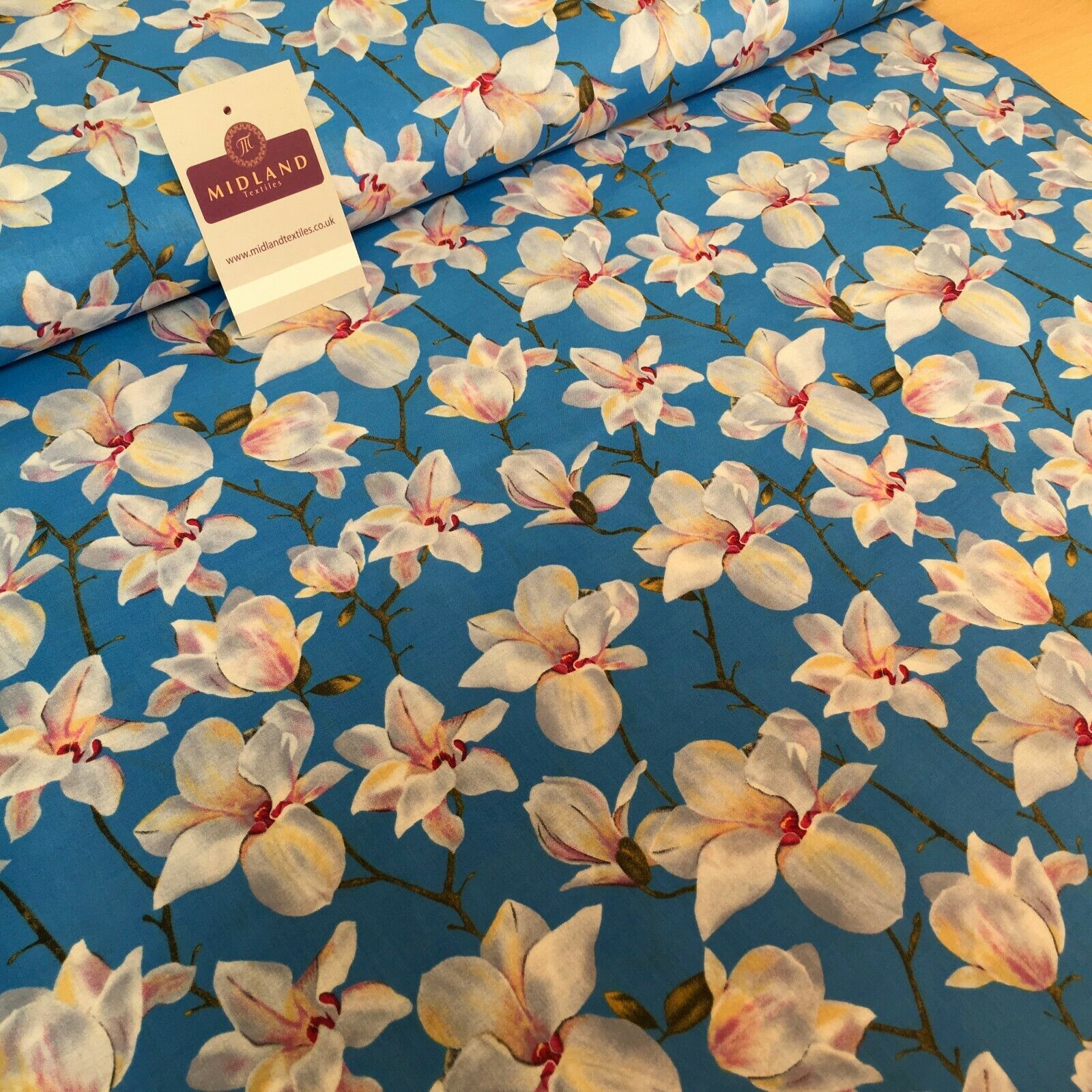 Floral Printed Cotton Lawn Dress Fabric 150cm MK1237 Mtex - Image 8