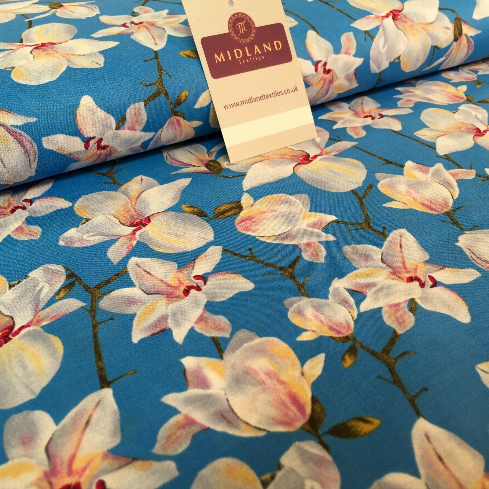 Floral Printed Cotton Lawn Dress Fabric 150cm MK1237 Mtex - Image 9